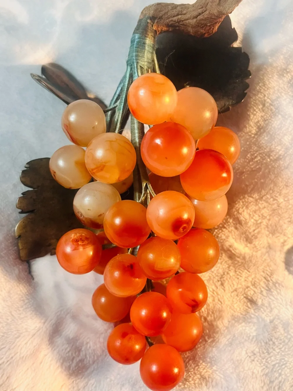 Agate grape ornament